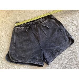 She And Sky Ladies Black Denim Jogger Style Shorts Size Medium